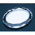 Corporate Facets Oval Paperweight - Optic Crystal